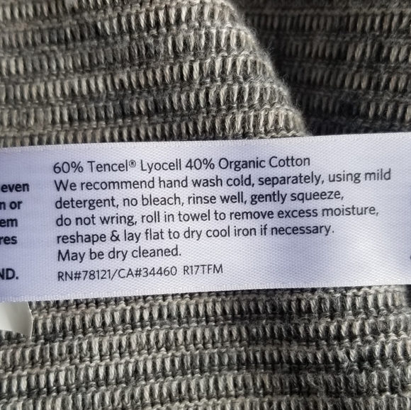 Eileen Fisher Organic Cotton Blend Notch Collar Knit Open Front Cardigan Sweater - Picture 8 of 8